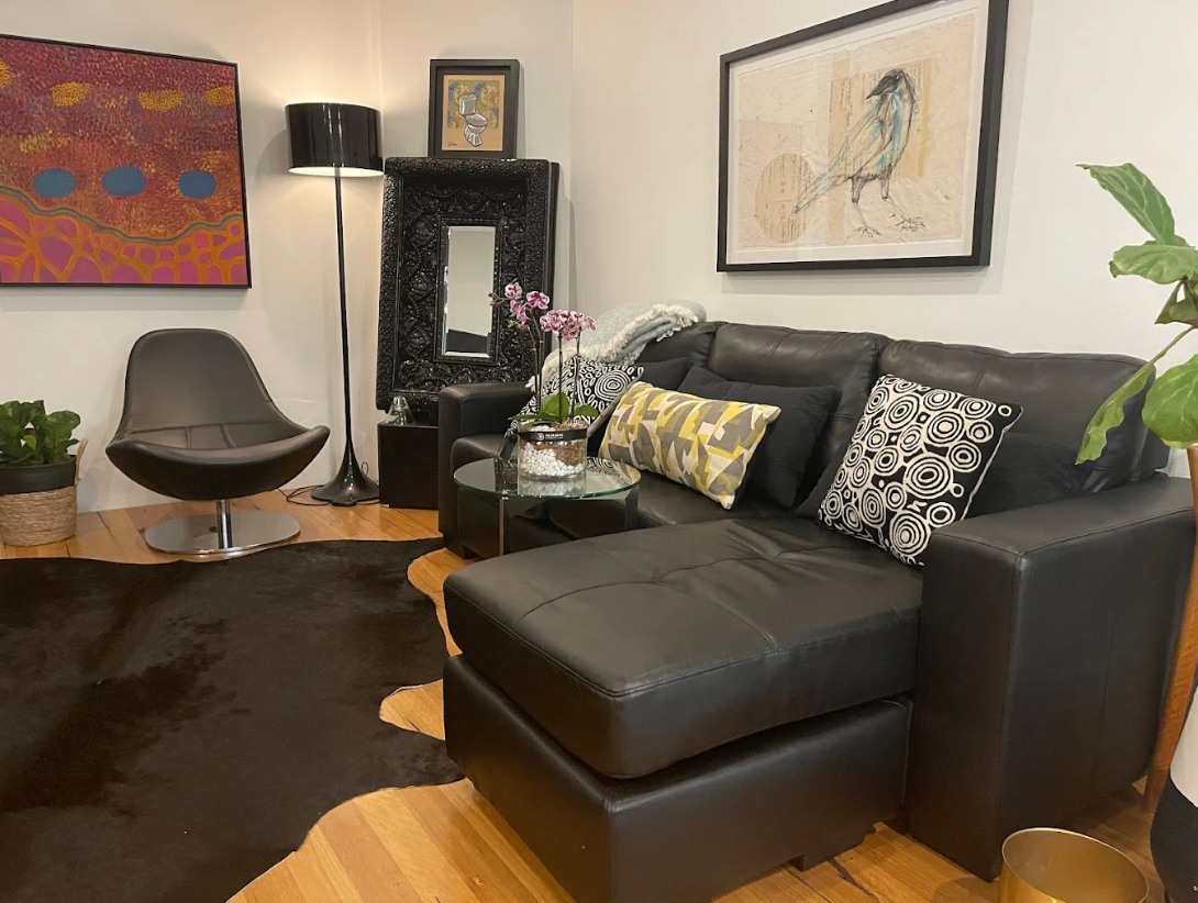 Comfortable waiting area with contemporary furnishings