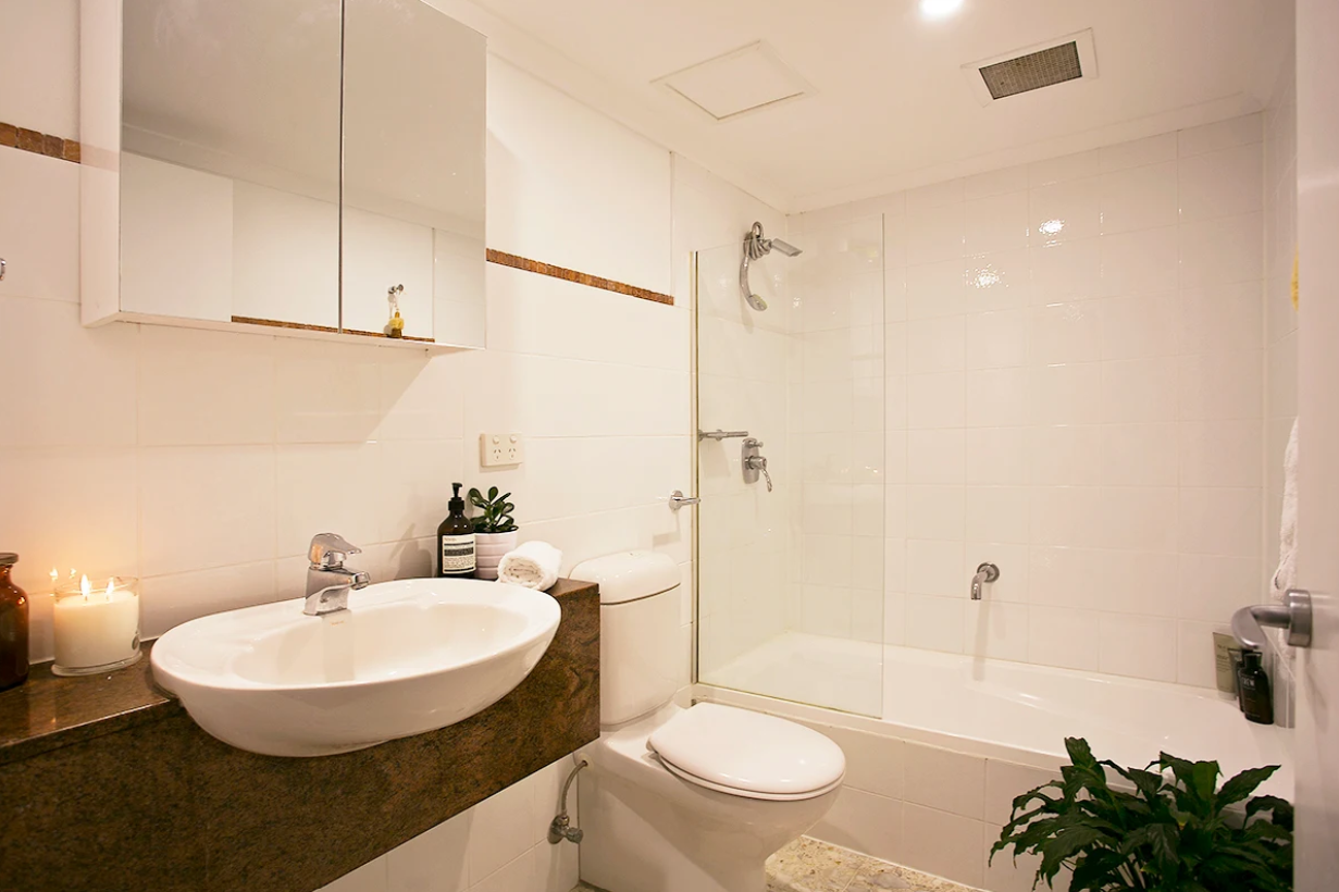 Clean, modern bathroom facilities